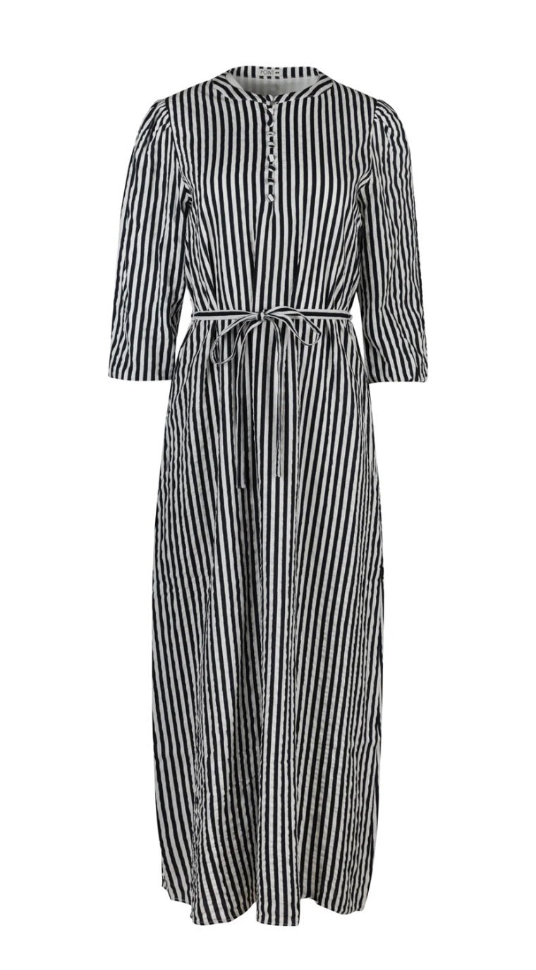 Point puff sleeve dress