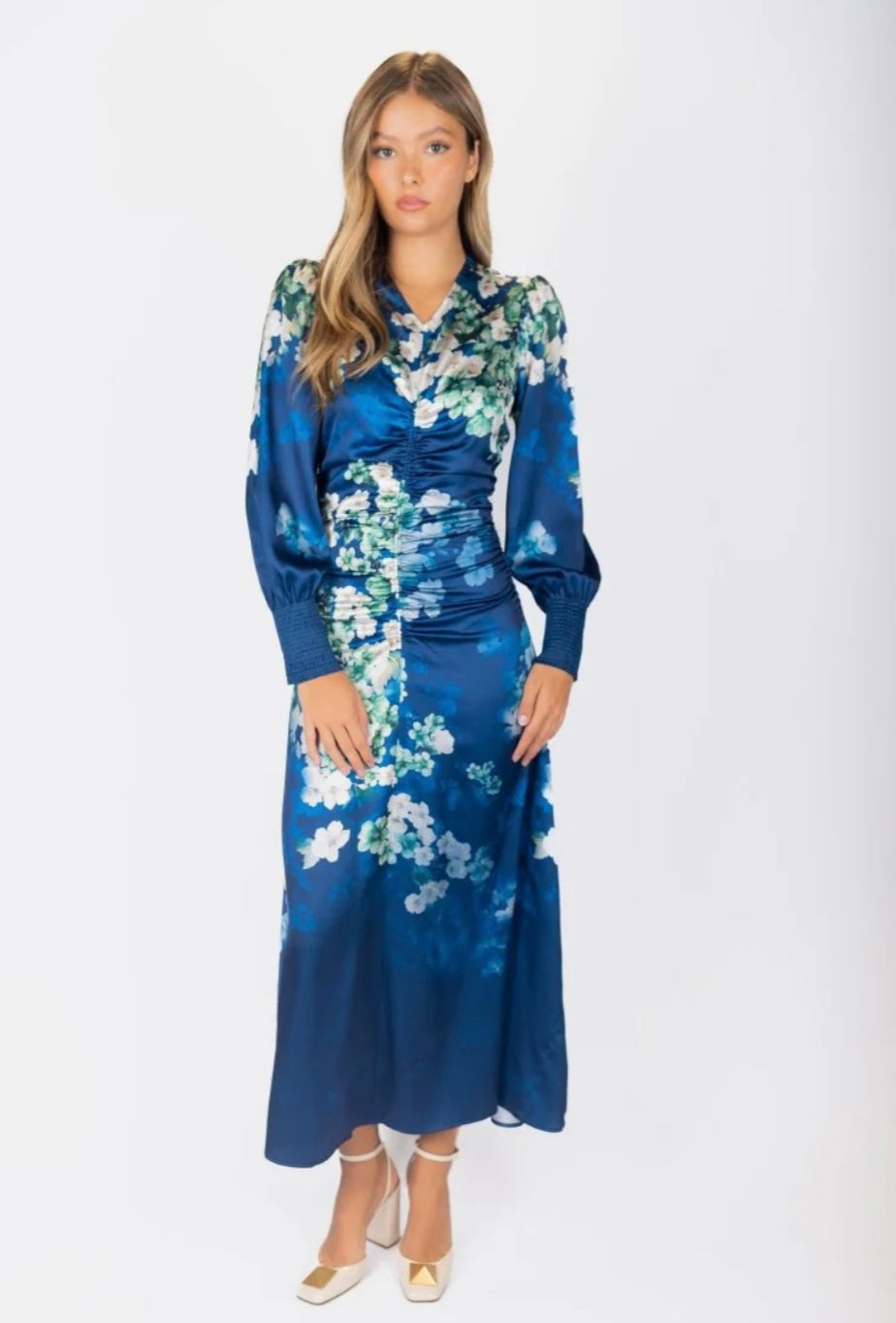 YAKIRA BELLA Audrey Dress L/S Teal Blue
