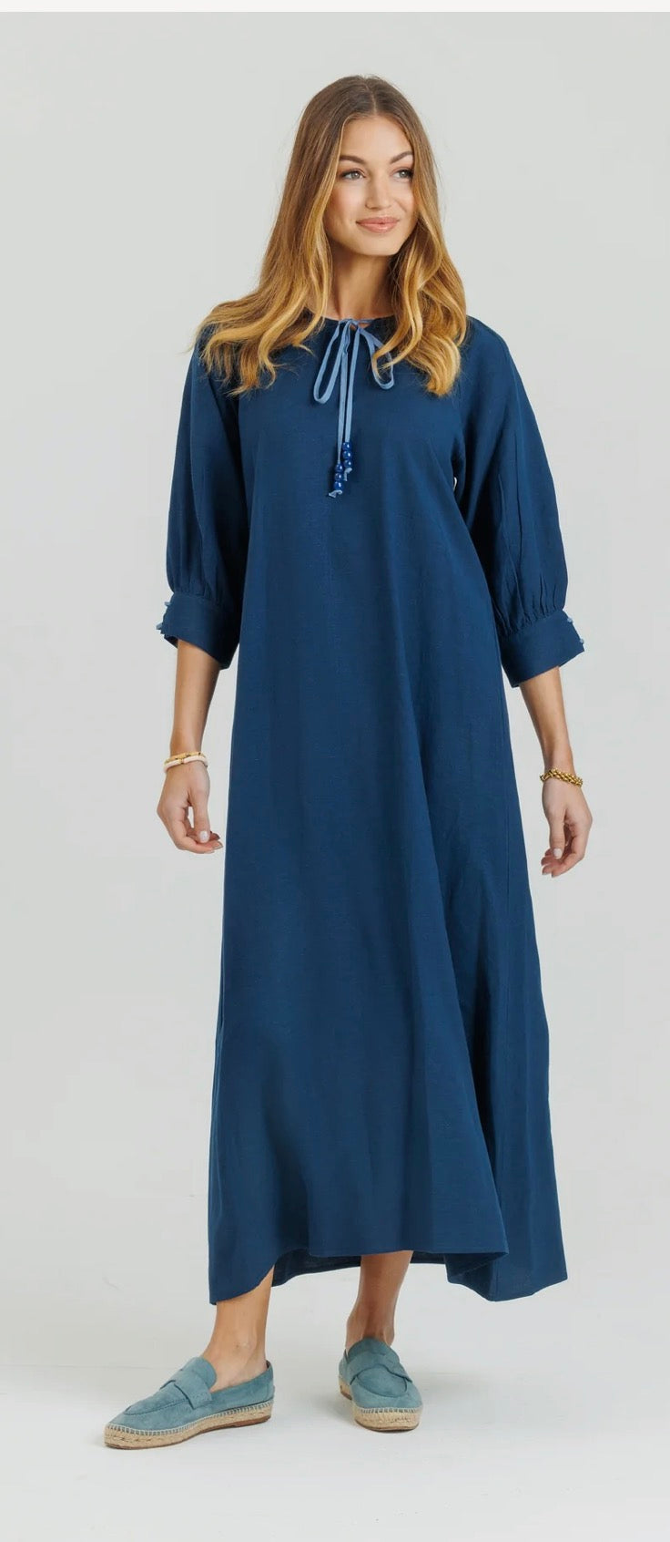 Loup beaded bohemian maxi navy