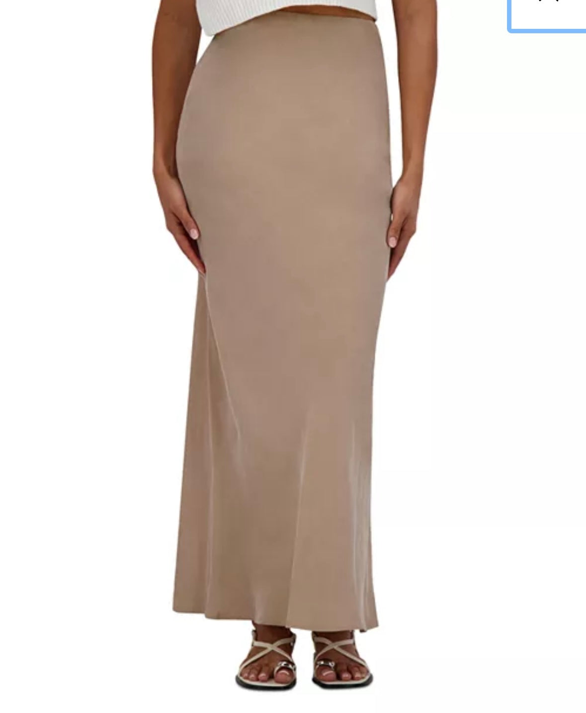 Point Brushed Straight Skirt
