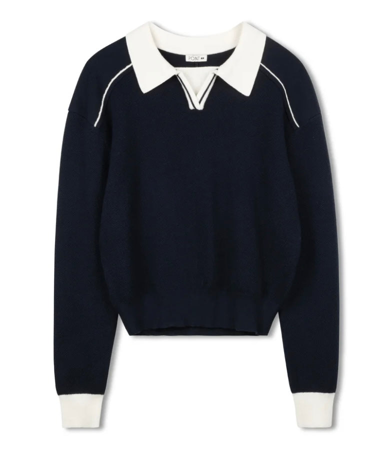POINT POLO SWEATER