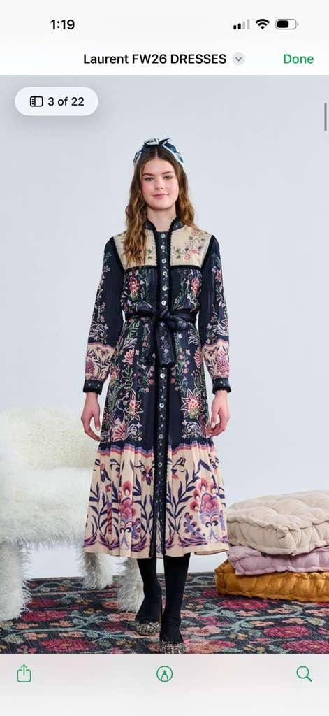 Laurent Multicolored Floral Maxi Dress T-1338