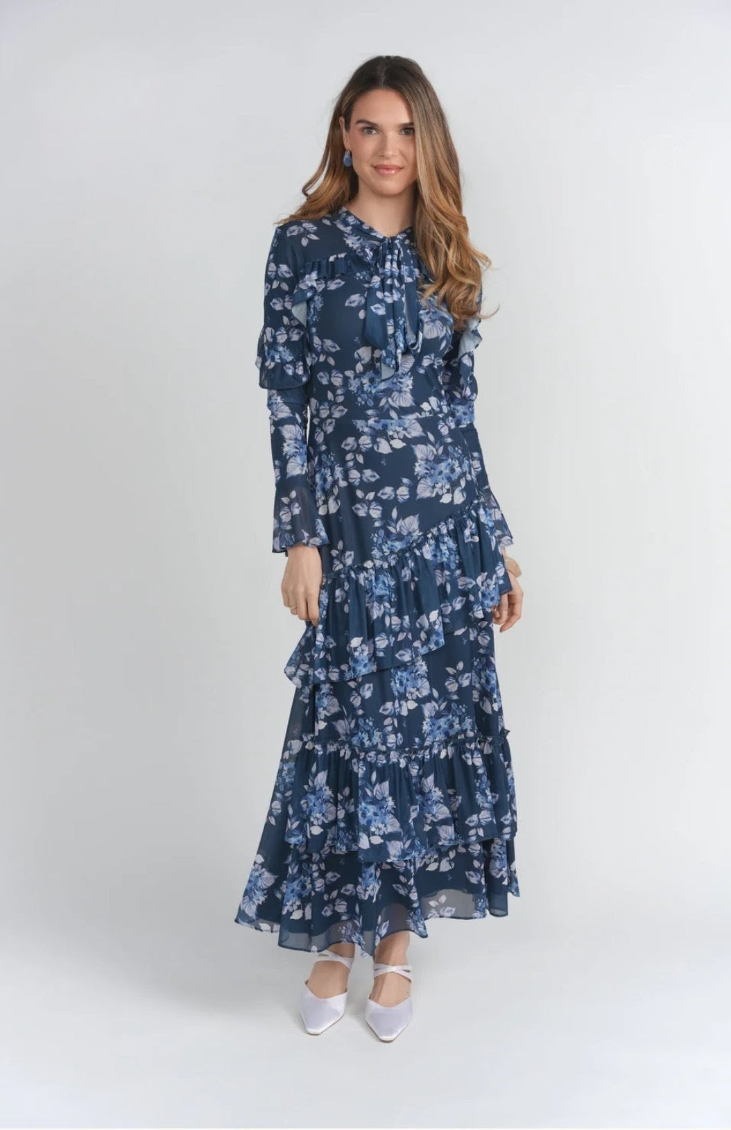 Lunella Venera Ruffle Mesh Maxi