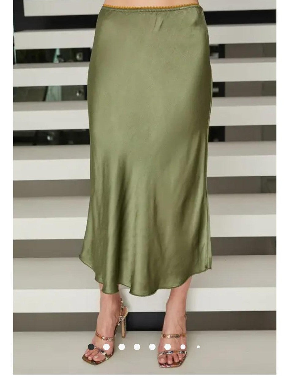 Milo Milano Silky Slip Skirt- 3 colors