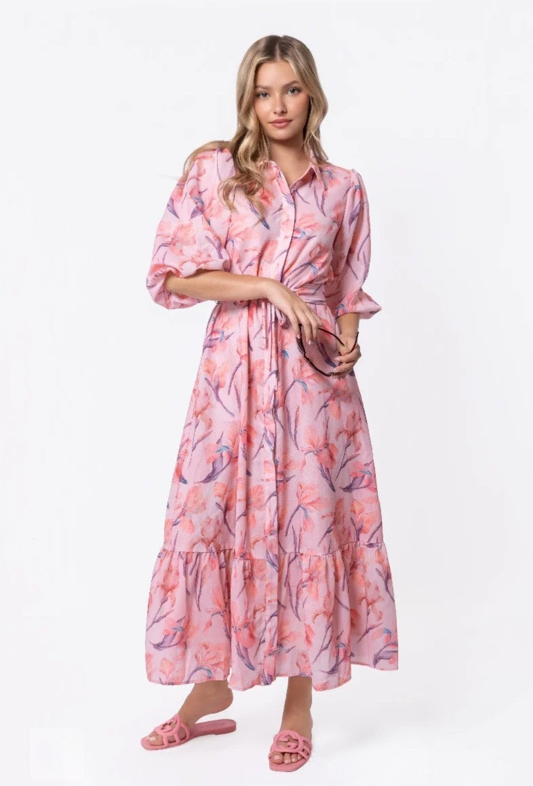 Yakira Bella Alice Dress- Peach Flower