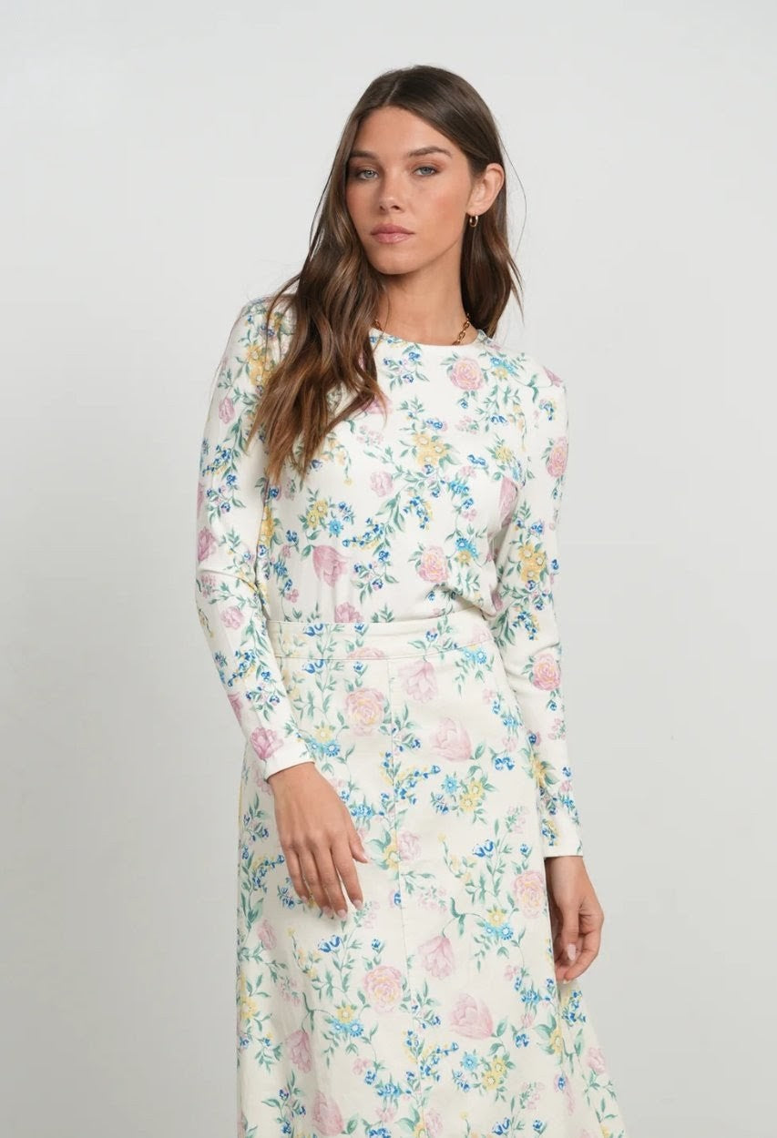 Point X HD Printed Crew Tee- Garden Floral