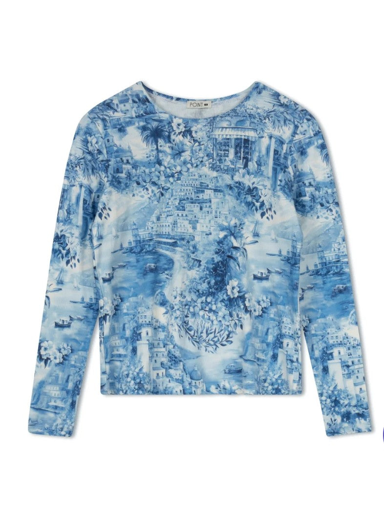 Point Printed Jersey Crew