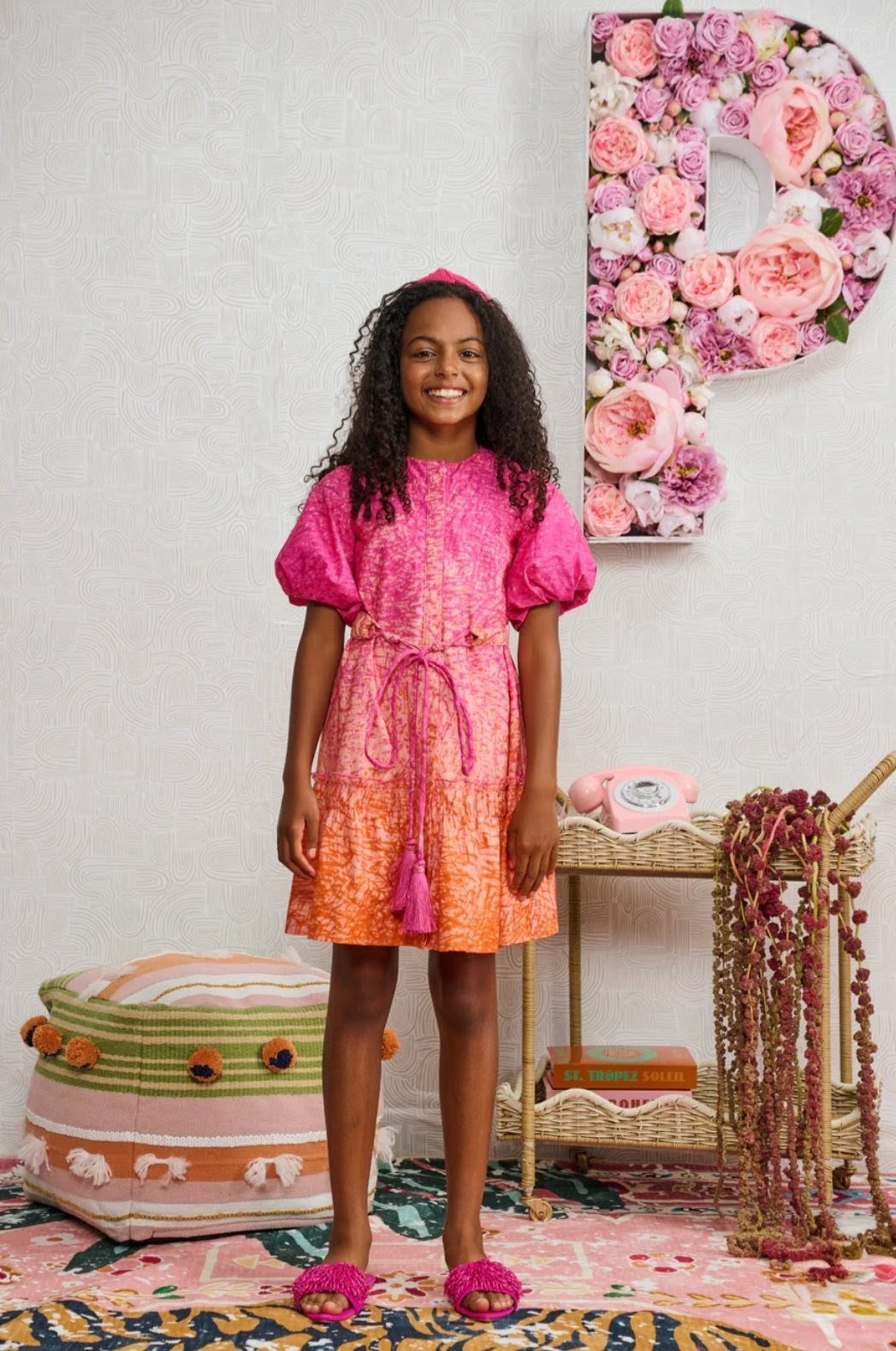 Porter Magenta/Orange Ombre Speckled Dress #2315