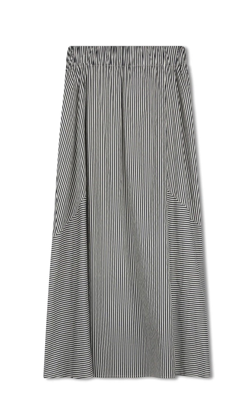 Point stripe poplin skirt-2 colors
