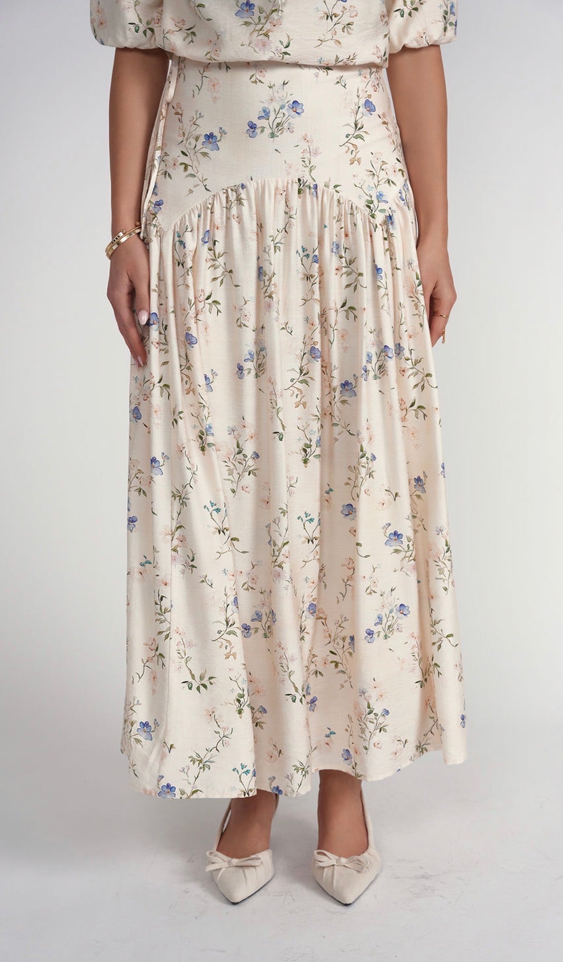 Adina LV belle skirt cream floral