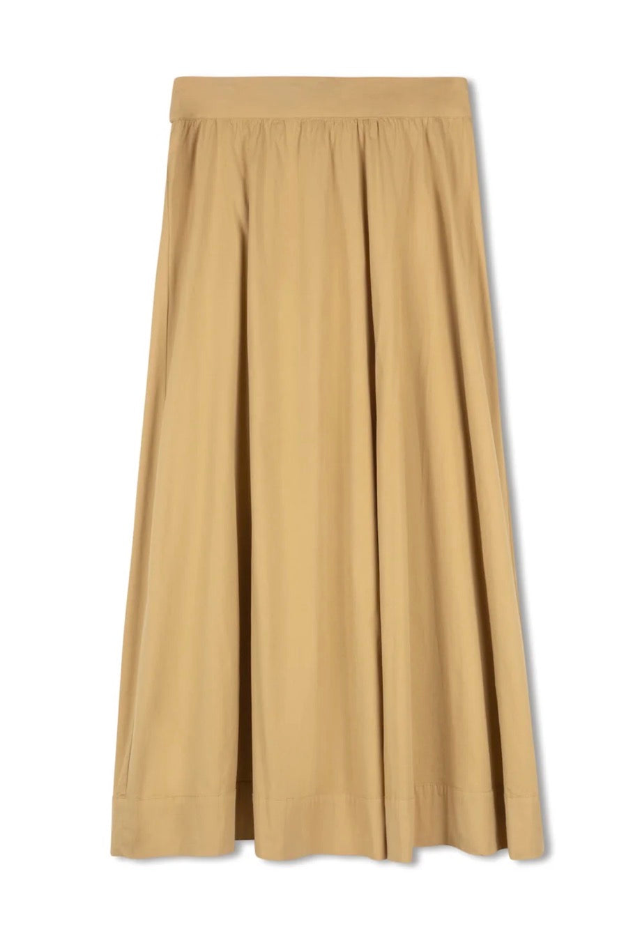 Point poplin maxi skirt- 5 colored