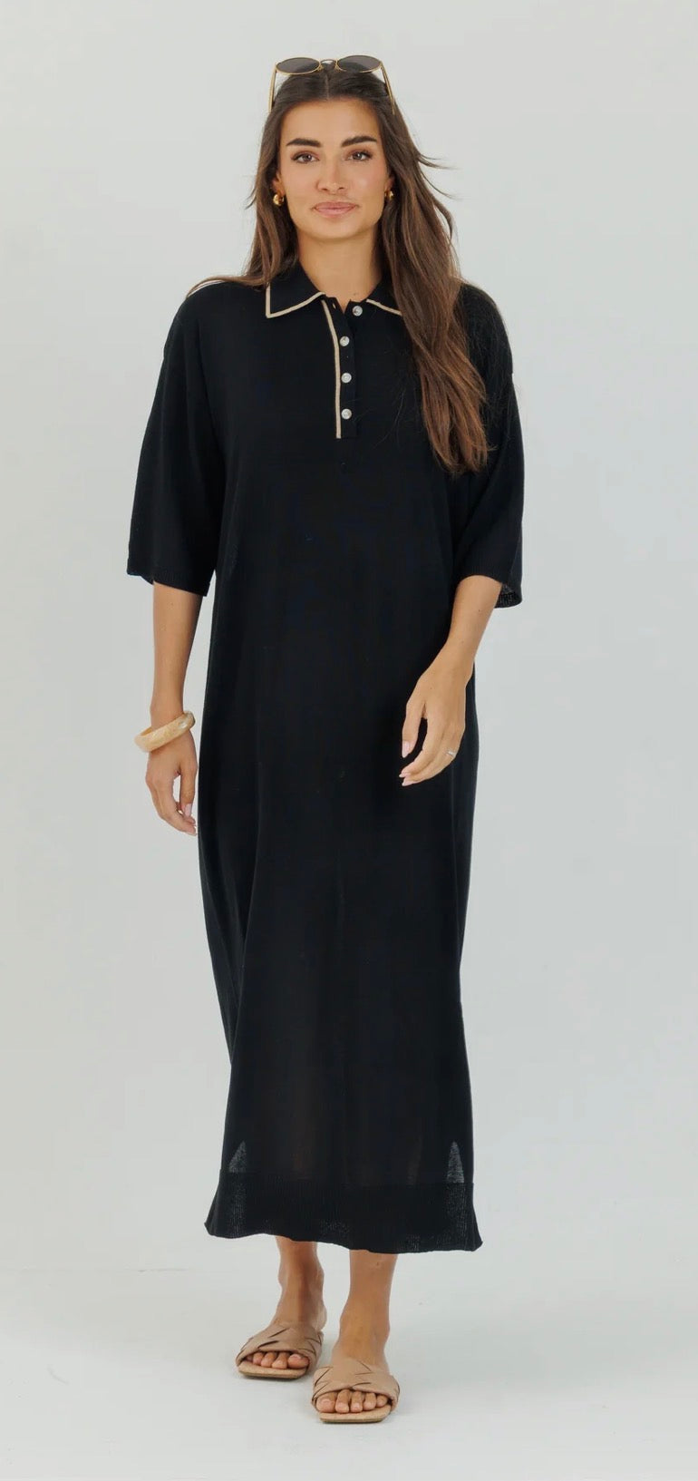 Loup polo dress black