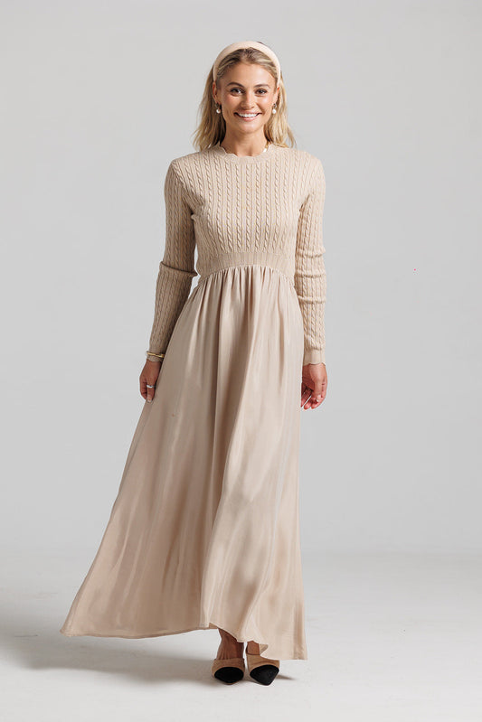 Loup Cable Knit Pointelle Dress