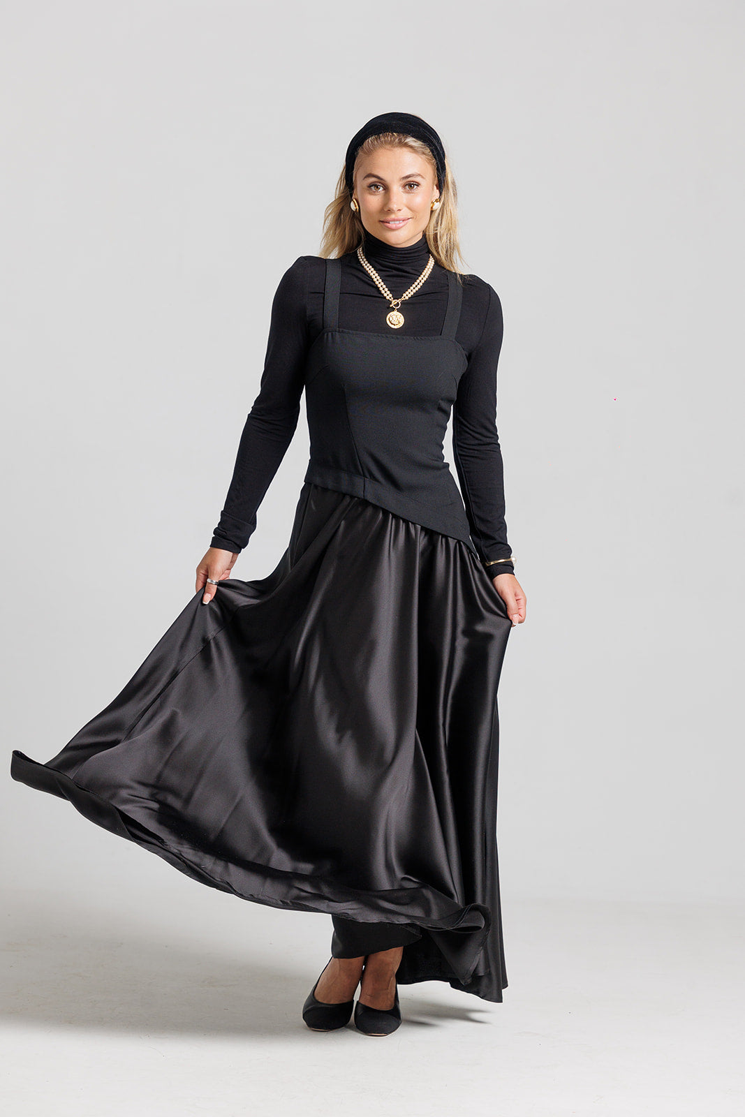 Loup Corset Jumper in Black