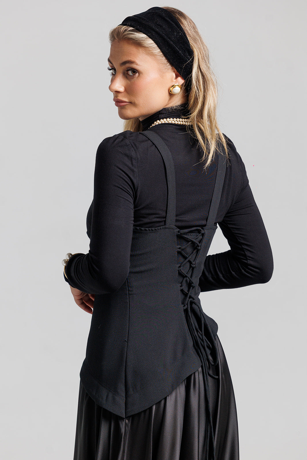 Loup Corset Jumper in Black