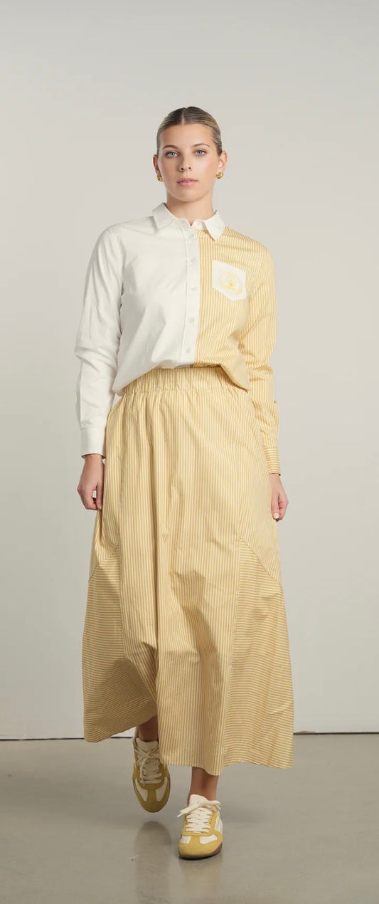 Point half stripe button up S262288