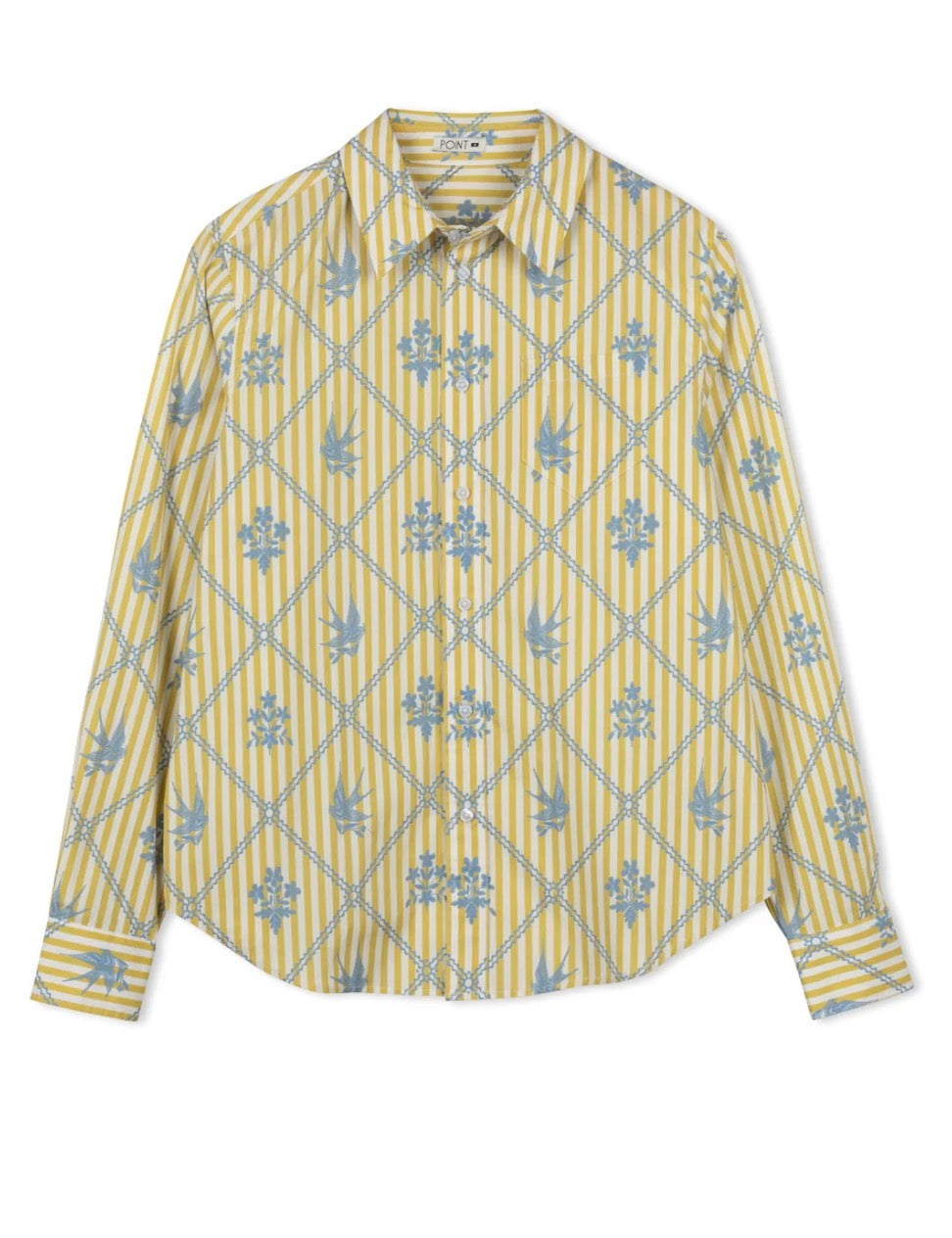 Point printed poplin Blouse