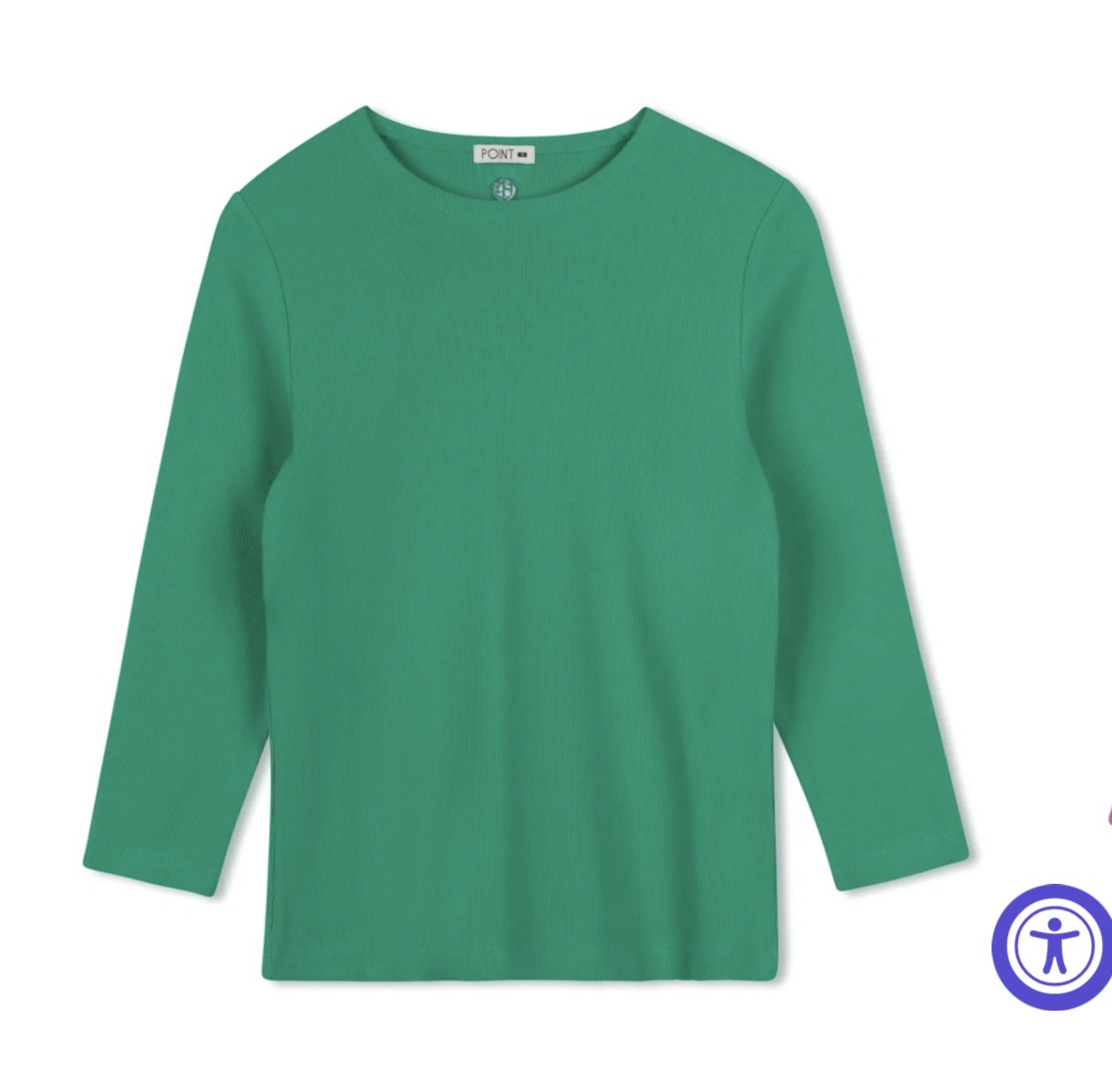 Point 3/4 sleeve crew tee