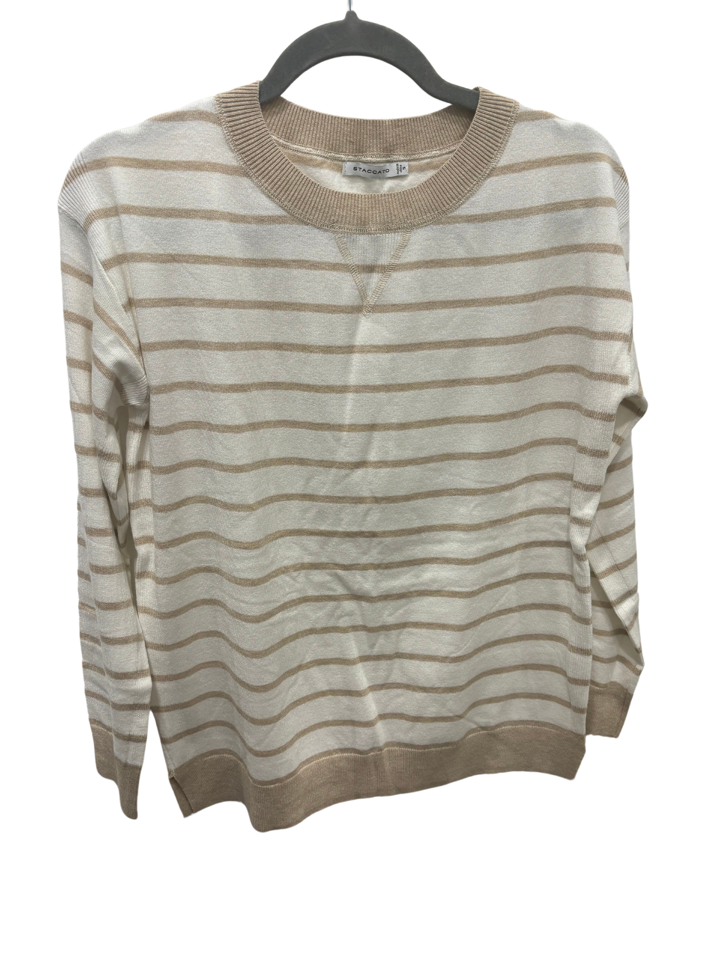 Beige and White striped sweater