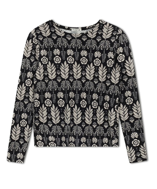 Point printed jersey crew- 2 prints S261585P