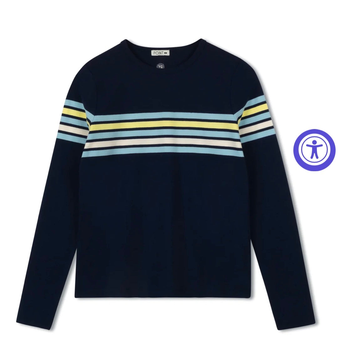 Point Aviator stripe tee