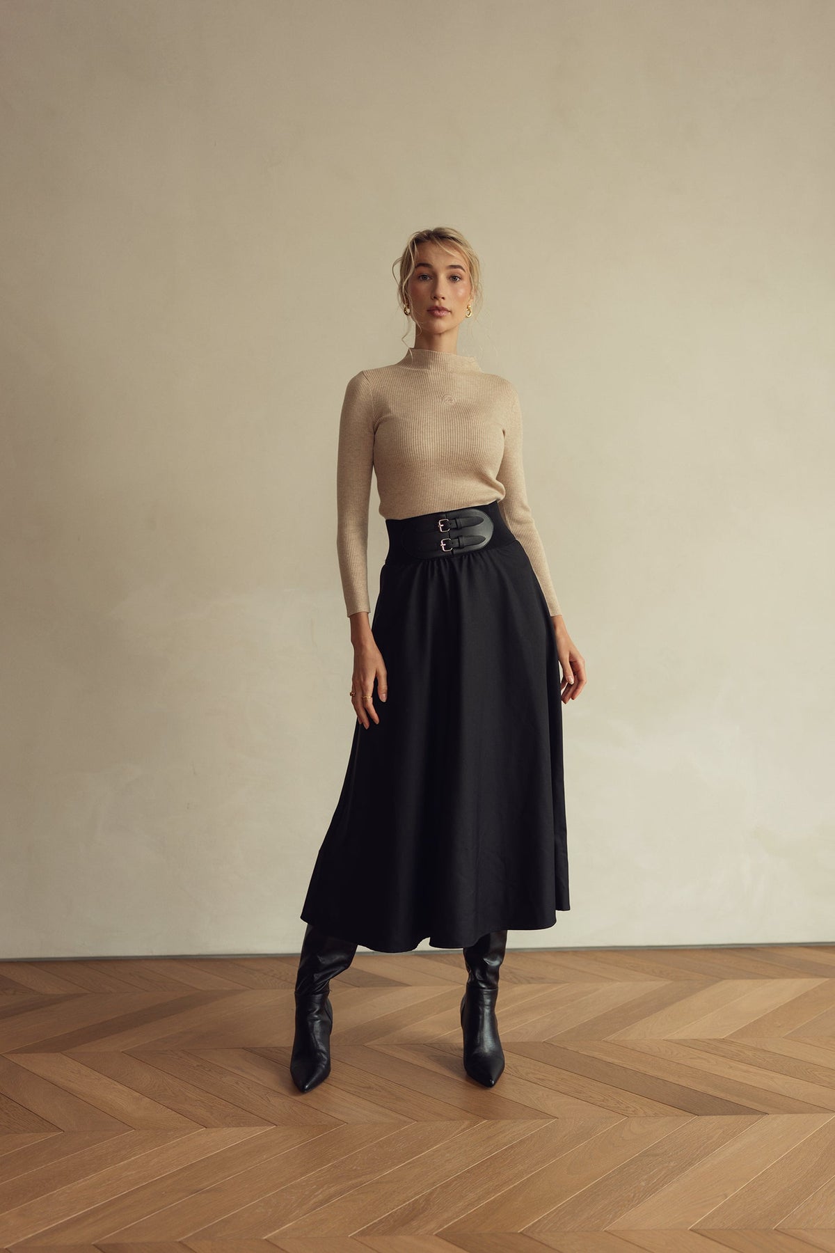 Bliss Black Corset Skirt shorter length