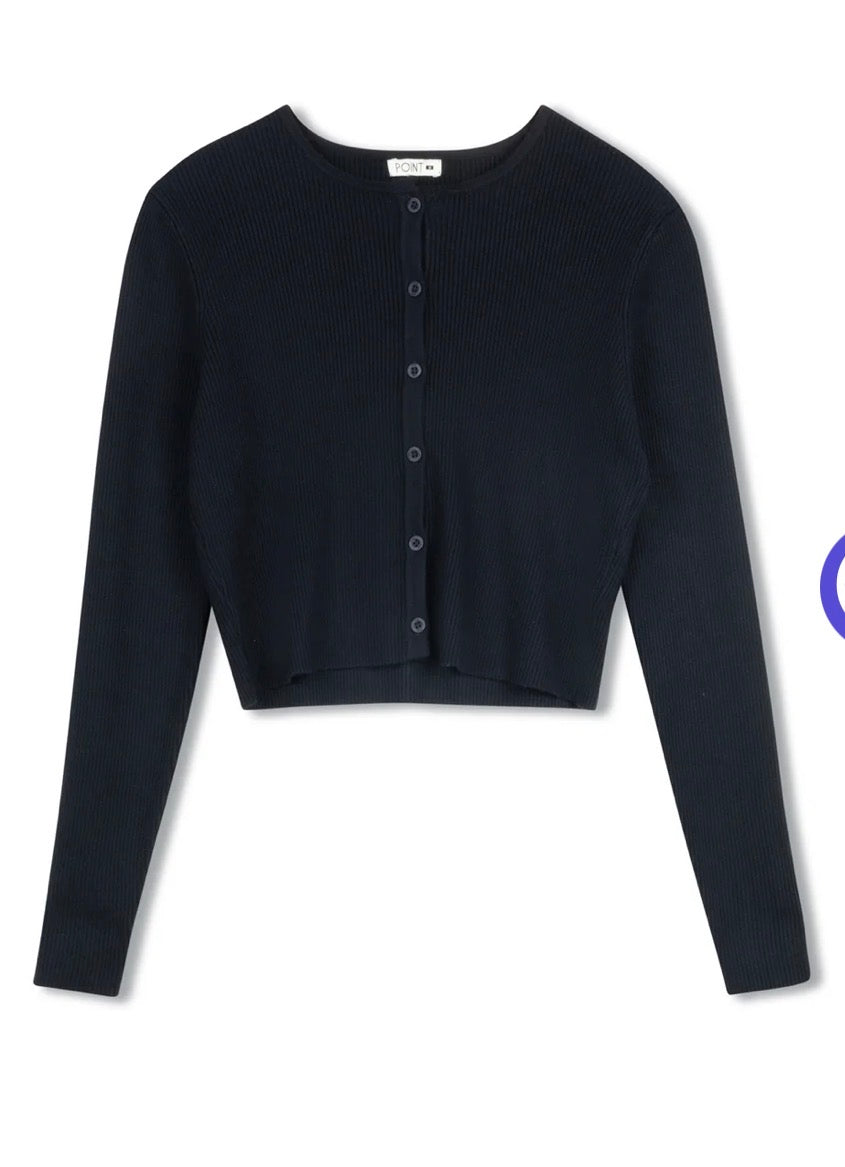 Point knit cardigan-5 colors