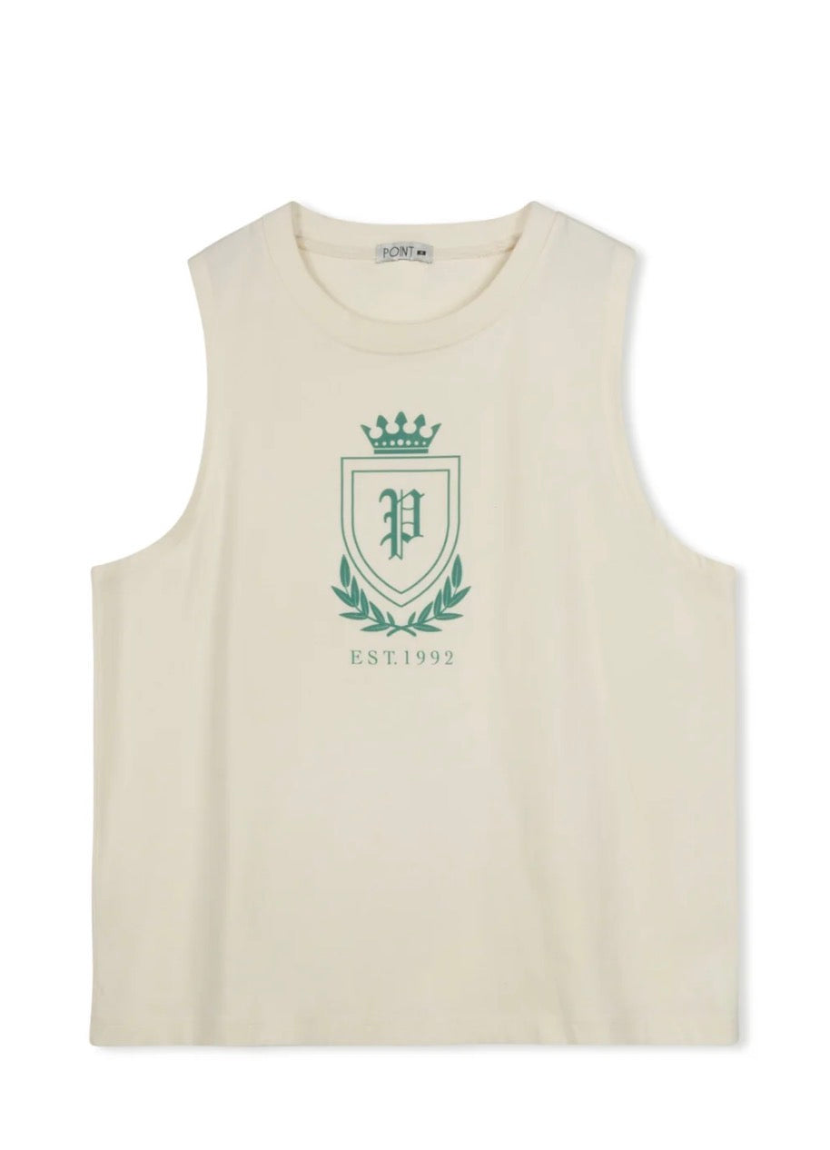 Point graphic cotton tank
