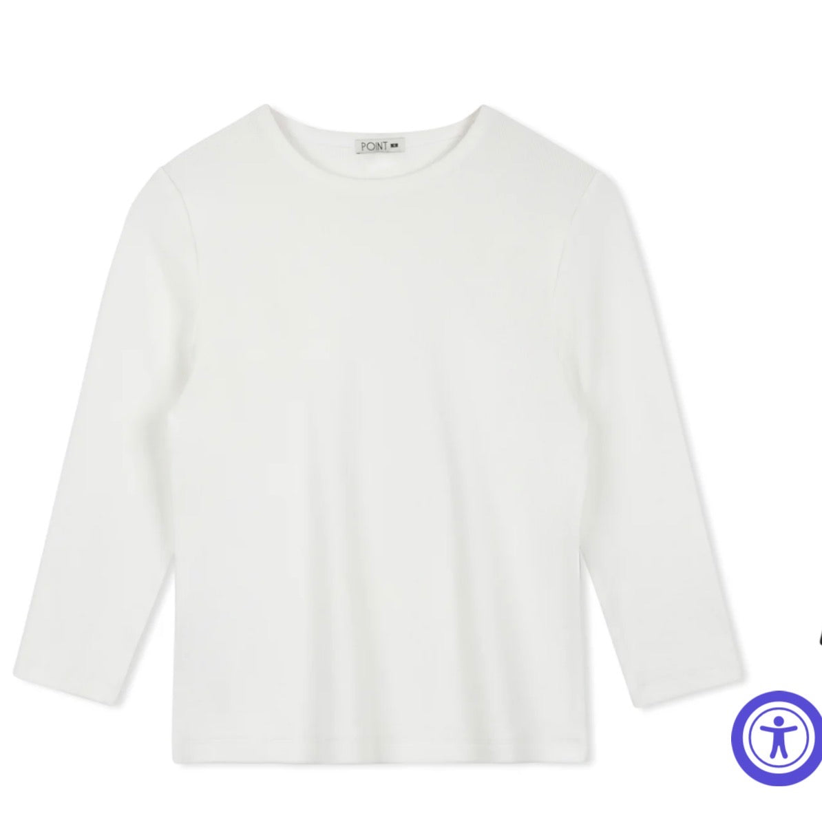 Point 3/4 sleeve crew tee