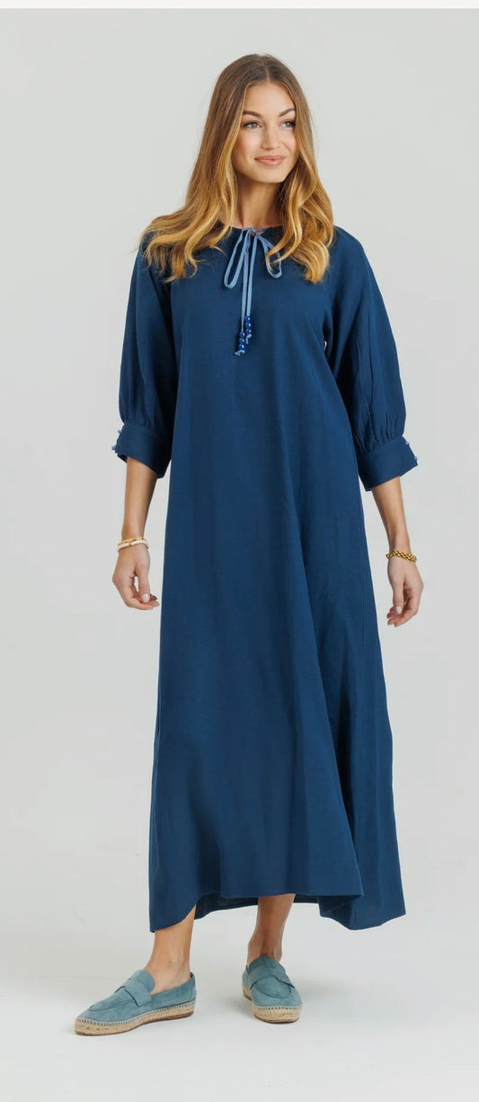 Loup beaded bohemian maxi navy