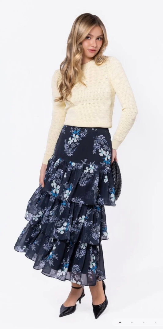 Yakira Bella Suri skirt black pattern