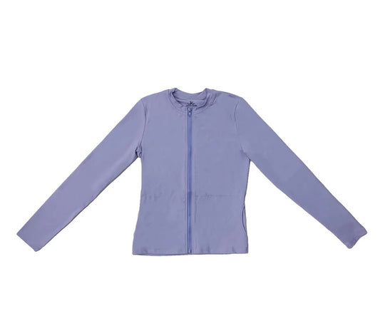 Undercover Water Purple Active Full Zip Swim Top with Pockets