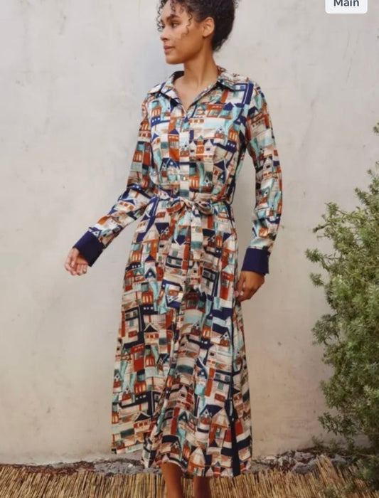 Dress Forum- Perfect Day Contrast Trim Longline Shirt Dress