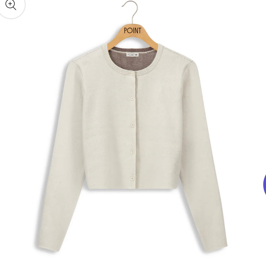 POINT CROPPED JACQUARD CARDI- 3 COLORS