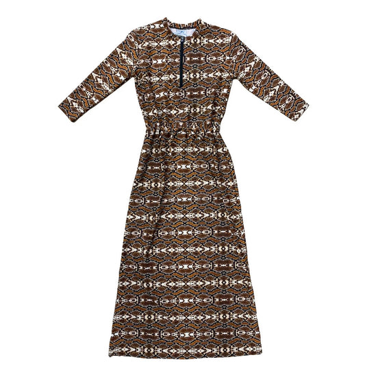 Under cover waterwear Brown Reptile Drawstring Swim Dress