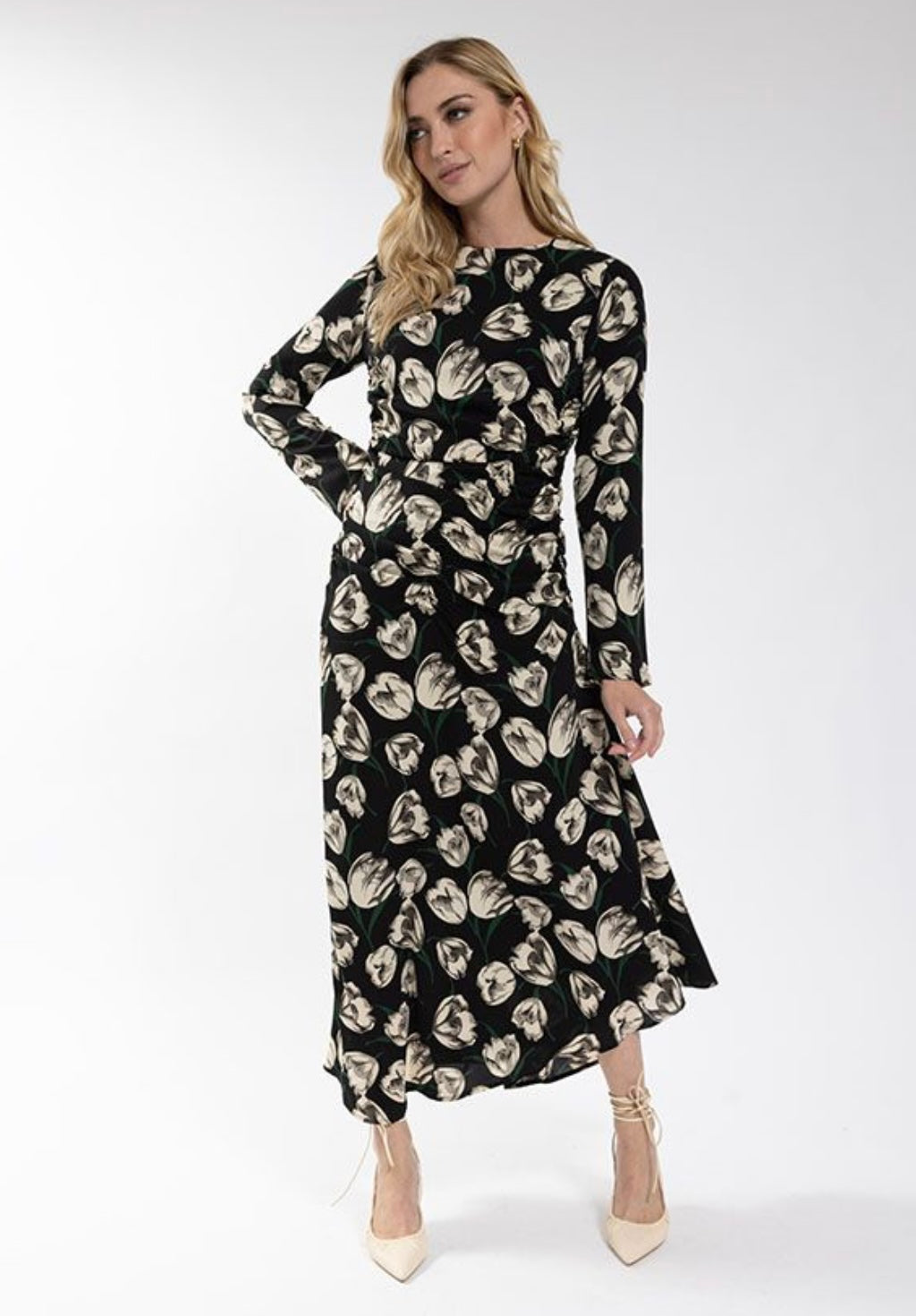 STATIC Elastic Detail Tulip Dress