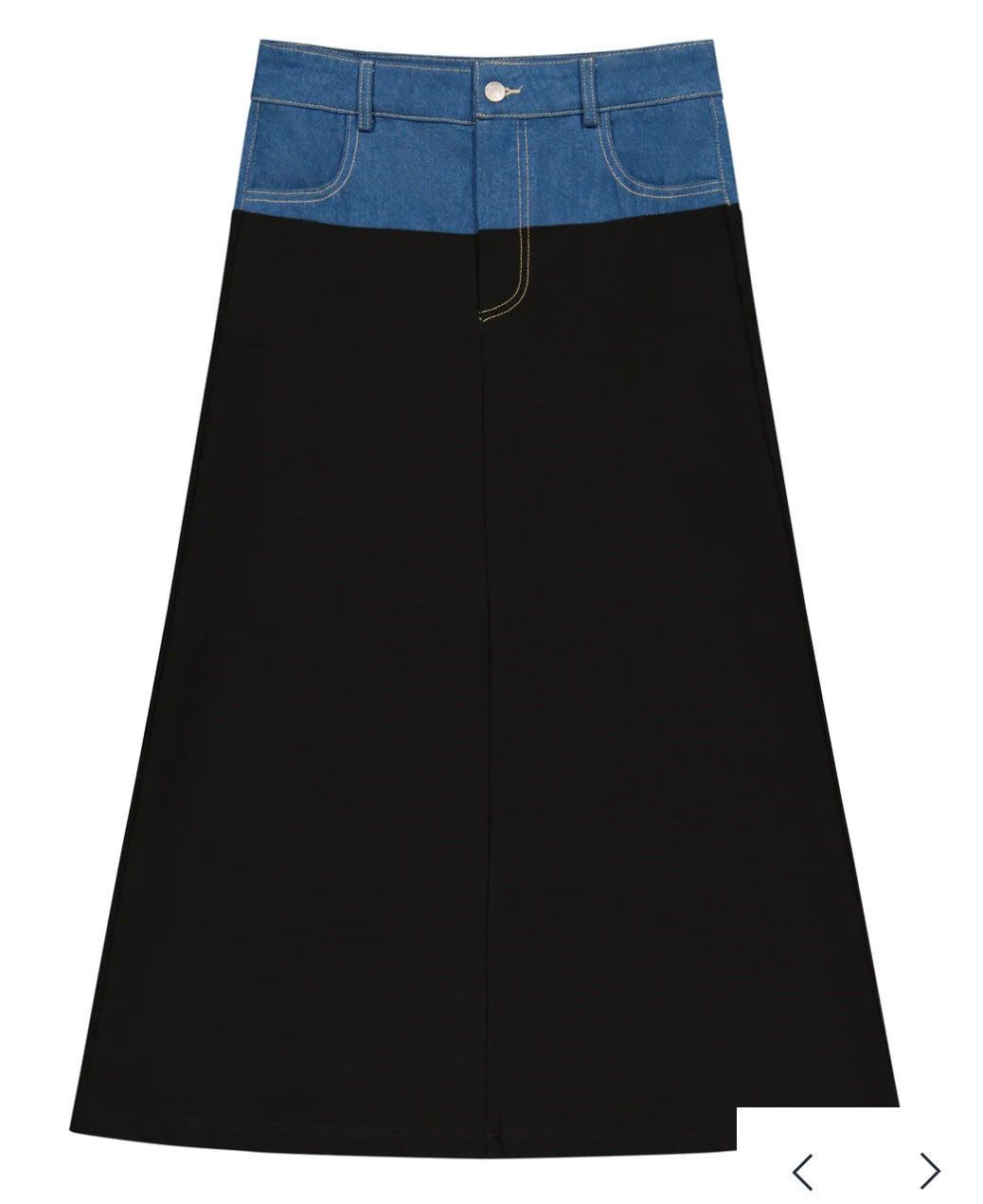 Bliss Denim Ponte Combo Skirt