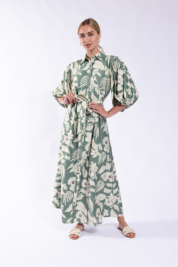 Latitude Green Floral Dress