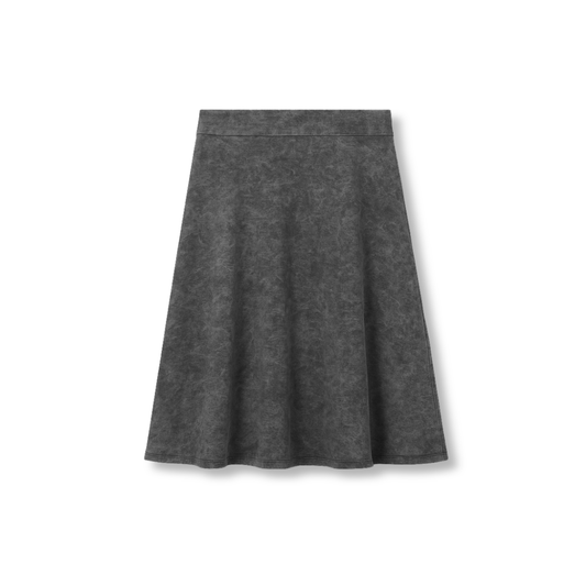 Three bows kids classic camp skirt wash denim