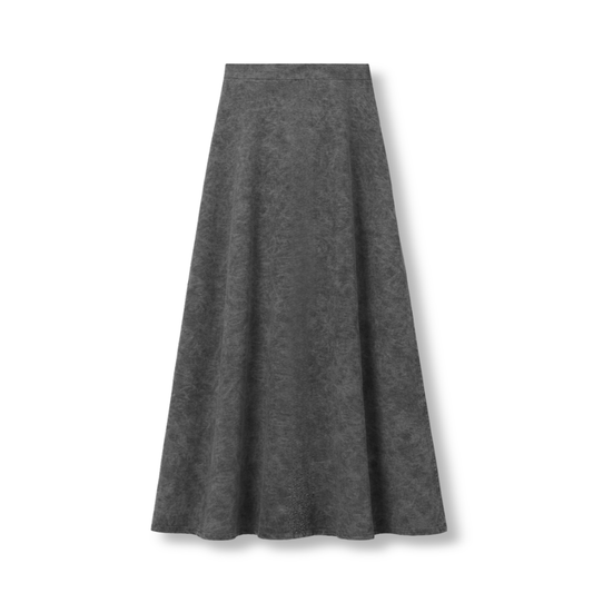 Three bow maxi camp skirt wash denim
