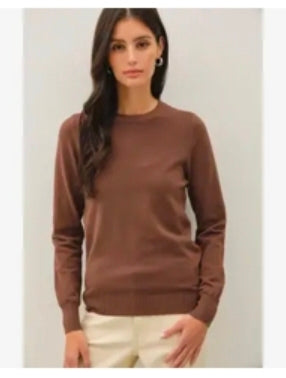 Becool Basic Crew Neck Soft Knit Sweater