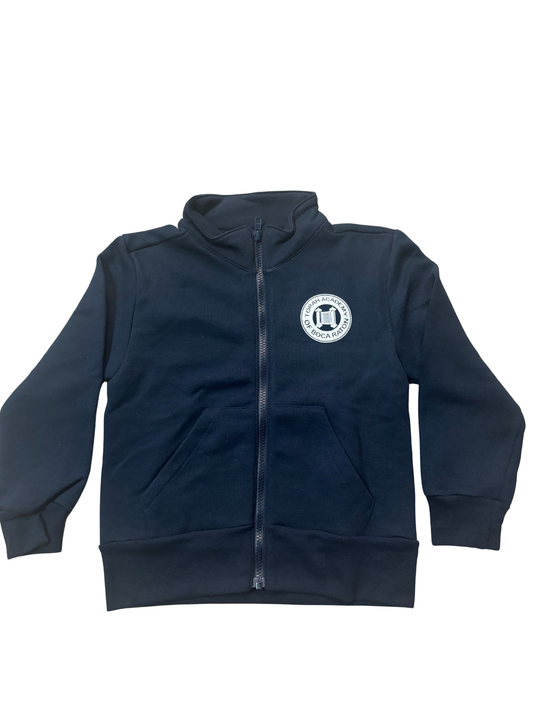 Z Embroidery Zip up TABR sweater Navy