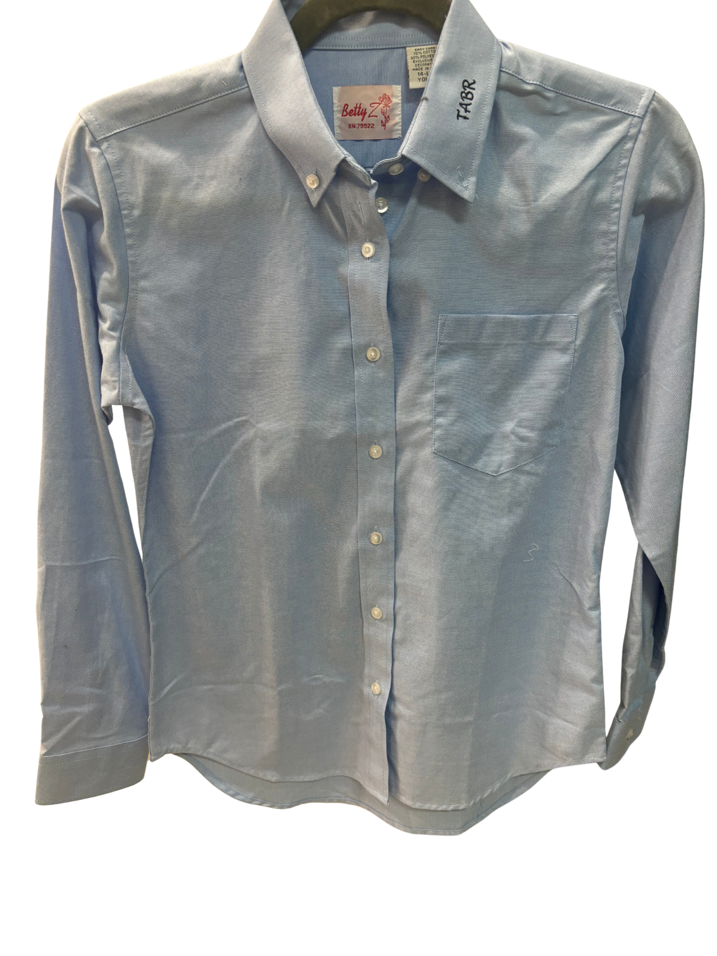 Z Embroidery Button Down Shirt with logo