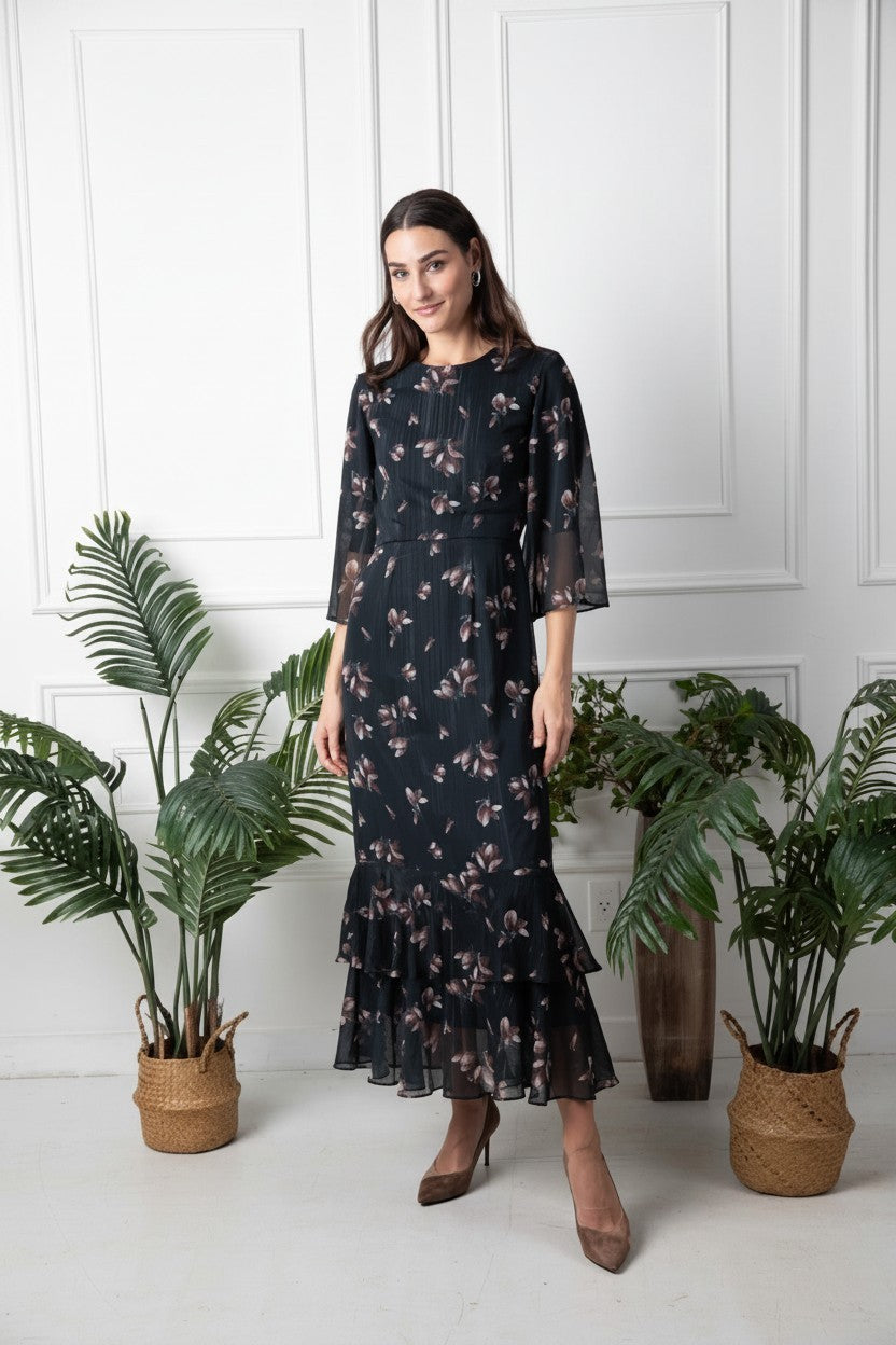 Japparal Bella Maxi Dress Hunter Floral