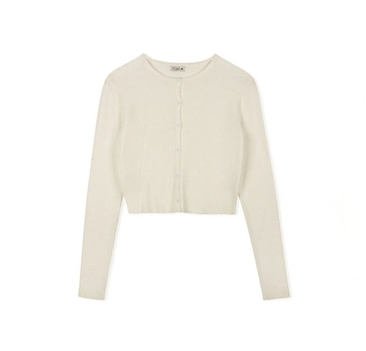 Point Ribbed Classic Cardi