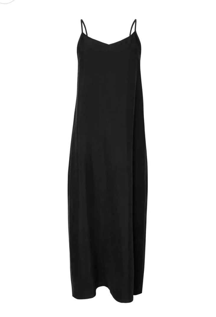 Point brushed A line dress black S261427
