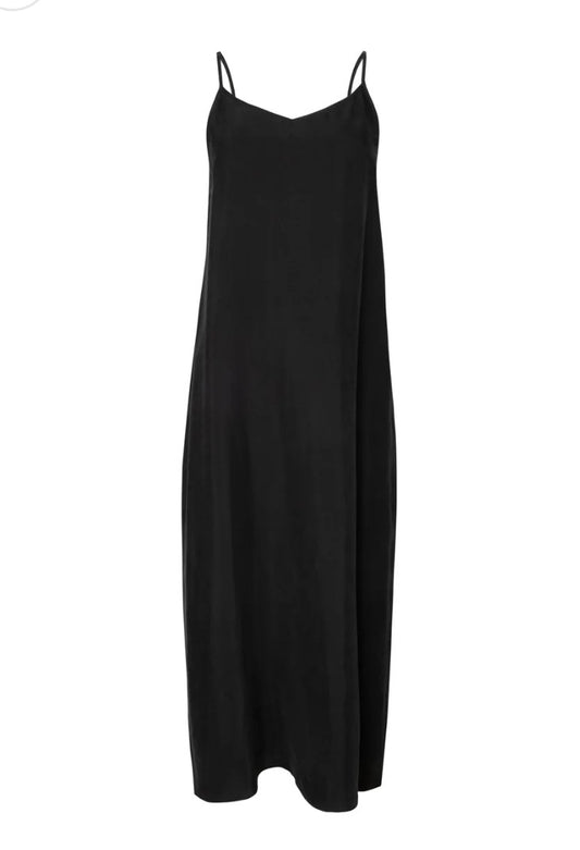 Point brushed A line dress black S261427