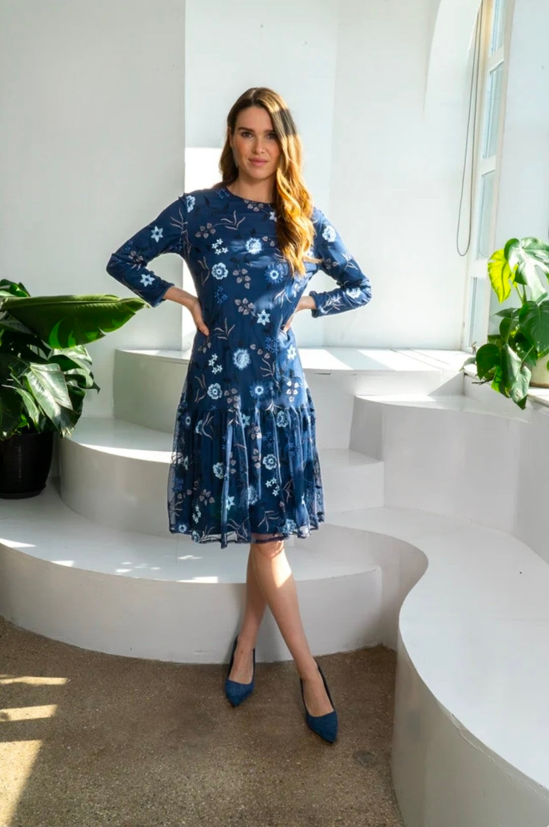 Japparel Tessa Dress- Navy Floral