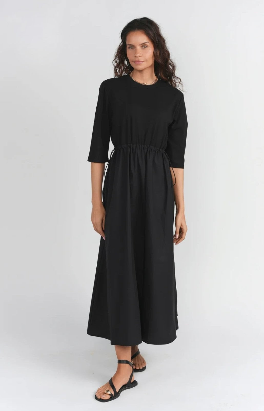 Lunella Valina Toggle pull string maxi dress