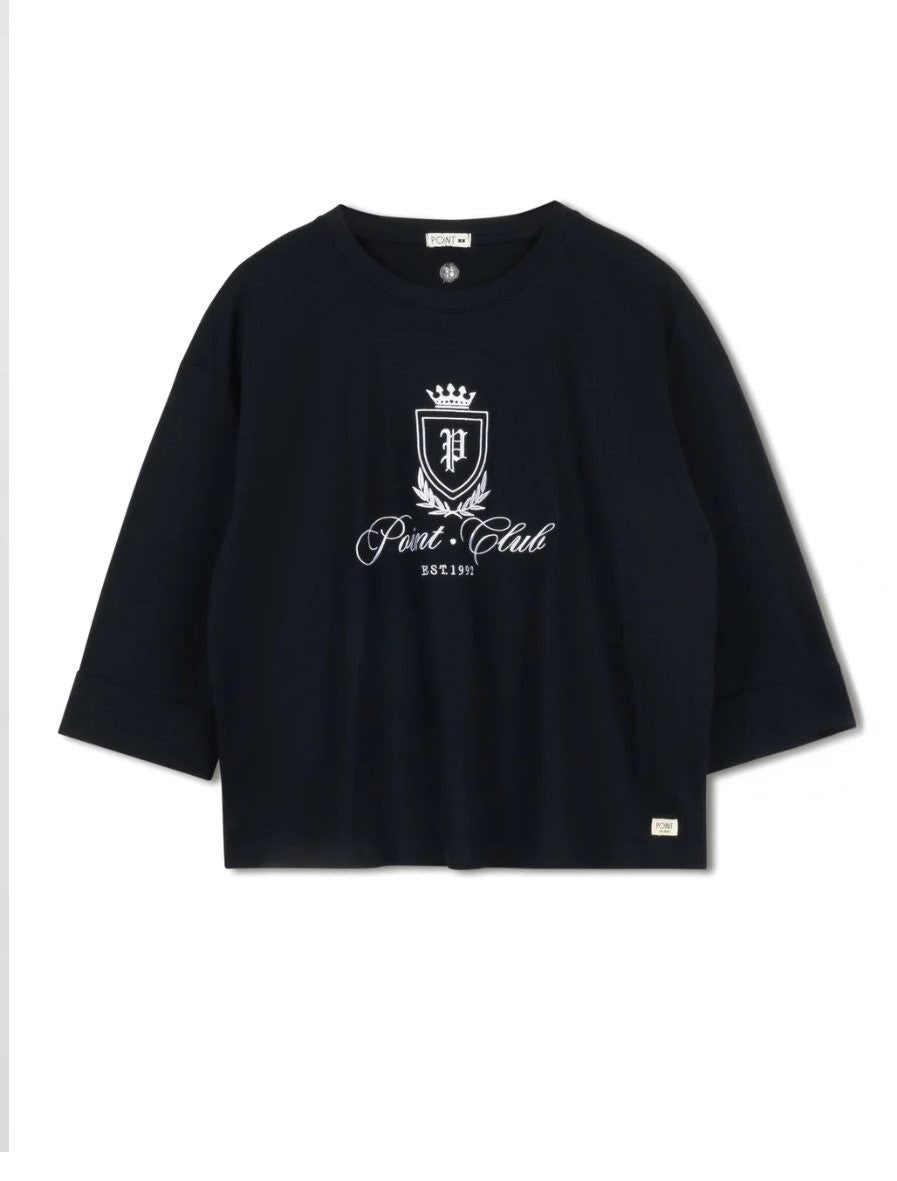 Point Graphic Roll Cuff Tee